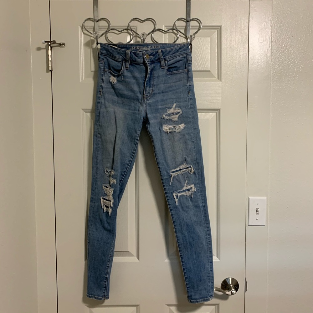 AMERICAN EAGLE Ripped Jeans (Light Blue)